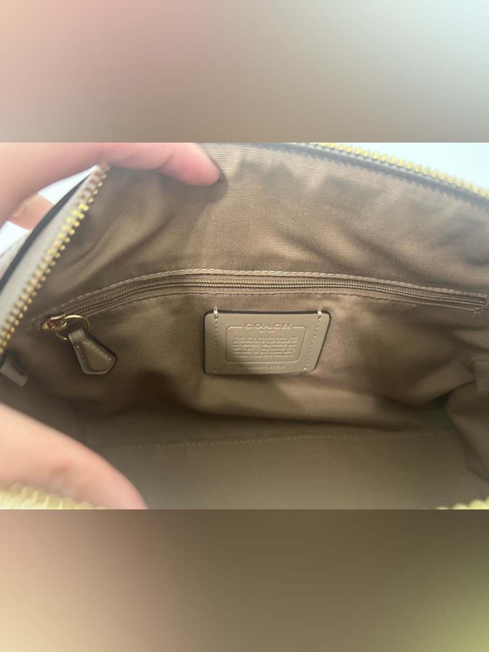 Coach Cream Bee-Print Mini Satchel with Gold Hardware - Picture 7 of 13